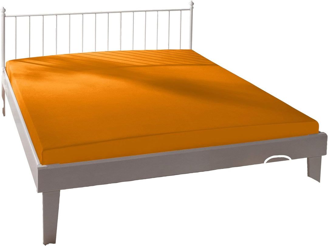 Bassetti Spannbettlaken 310 Orange Baumwolle/Elastan, Masse: 140cm x 200cm, 160cm x 220cm, 9222221 1