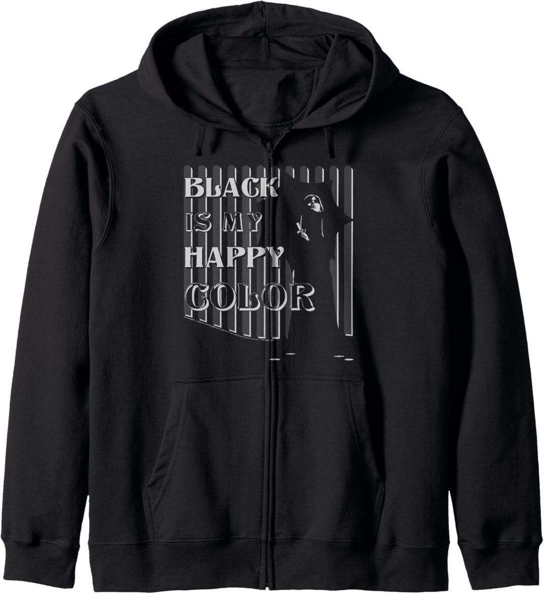 Wednesday Black Is My Happy Color Silhouette Poster Kapuzenjacke