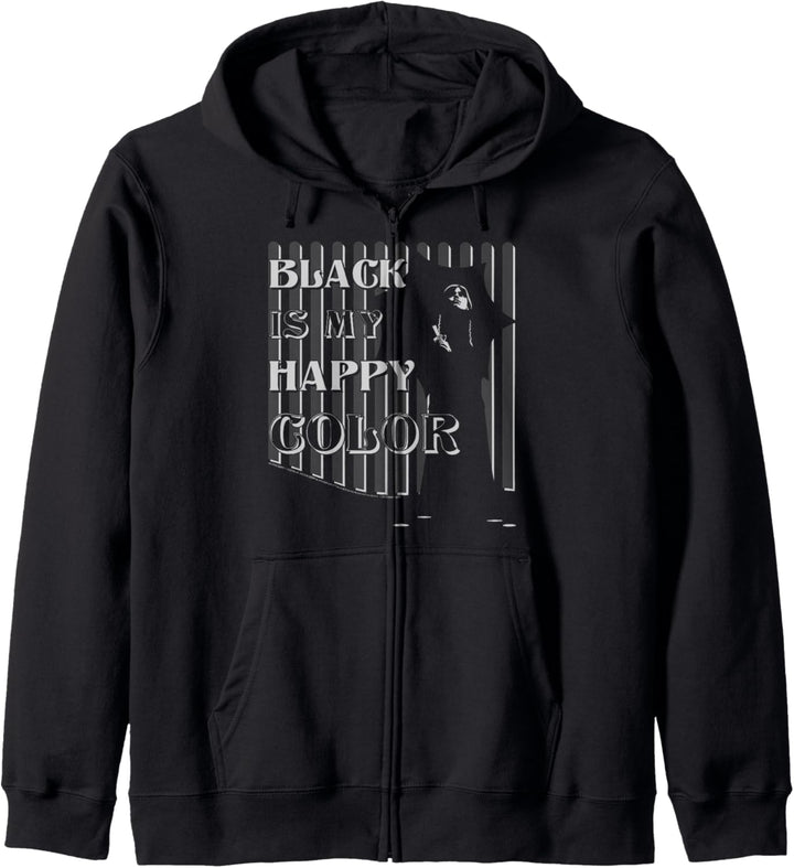 Wednesday Black Is My Happy Color Silhouette Poster Kapuzenjacke