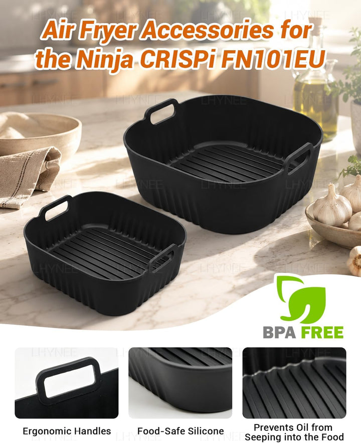Airfryer Zubehör für Ninja CRISPi FN101EU Air Fryer, Ninja Crispi Zubehör, Silikonform Heissluftfrit