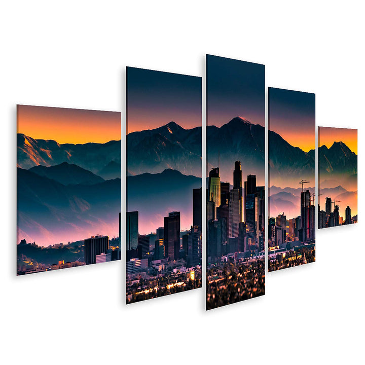 islandburner Bild auf Leinwand Los Angeles LA Kalifornien Bilder Wandbilder Poster Leinwand 170x80cm
