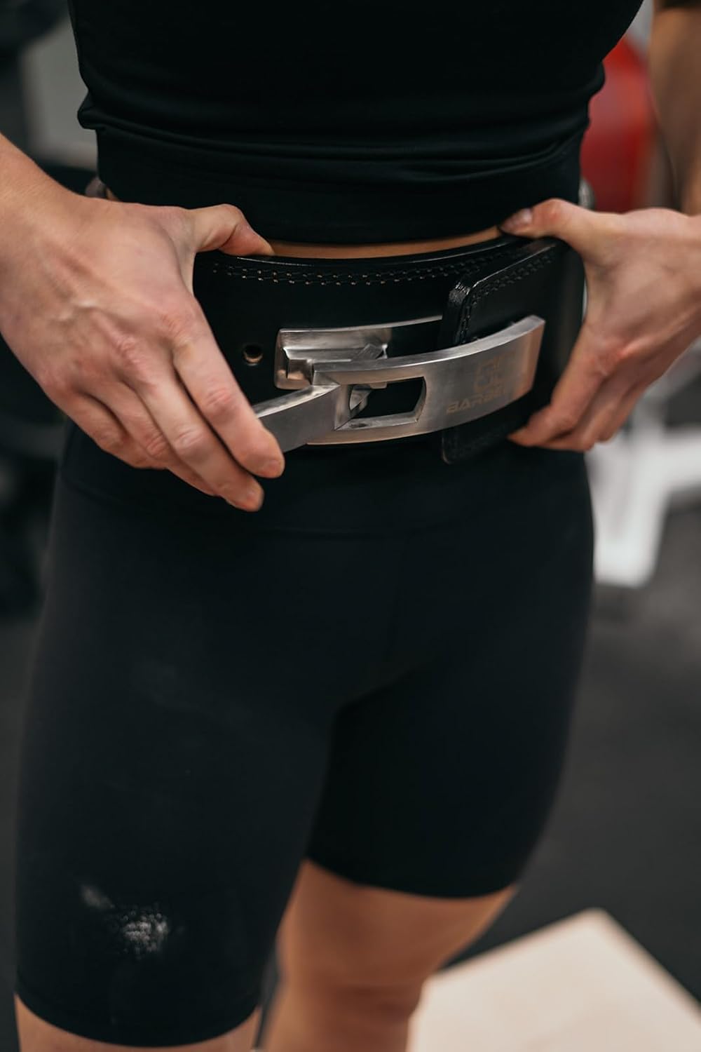 Premium Leber Belt Onyx - Steel Buckle, Powerlift Gürtel, 100% Leder, Weightlifting Belt Strap, Kraf