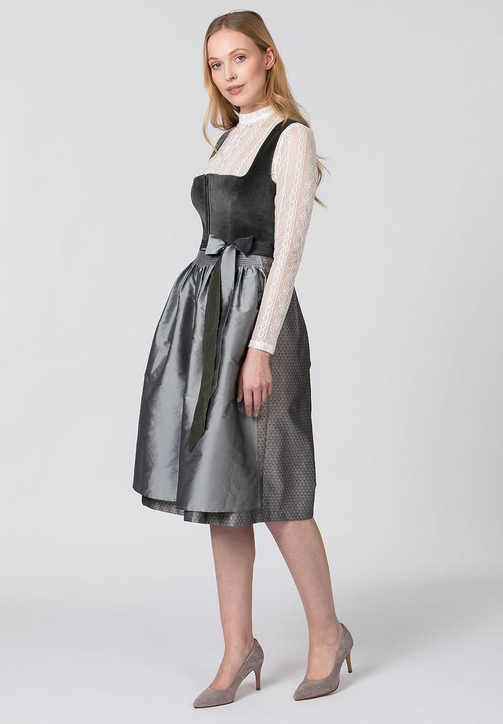 Stockerpoint Damen Dirndl Gloria Kleid für besondere Anlässe 42 Graphit, 42 Graphit
