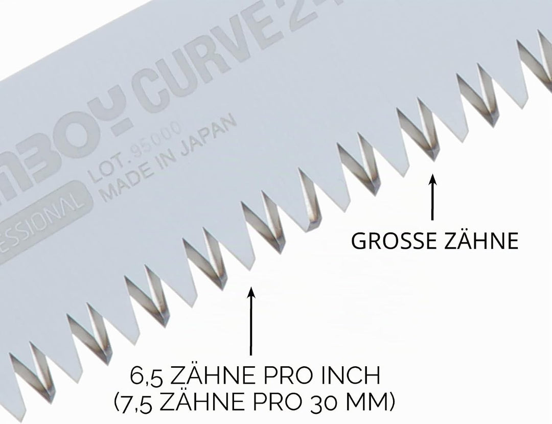 Silky Ersatzblatt für Silky Säge Gomboy Curve 240mm grob, mit gebogener Klinge 240mm Ersatzblatt, 24