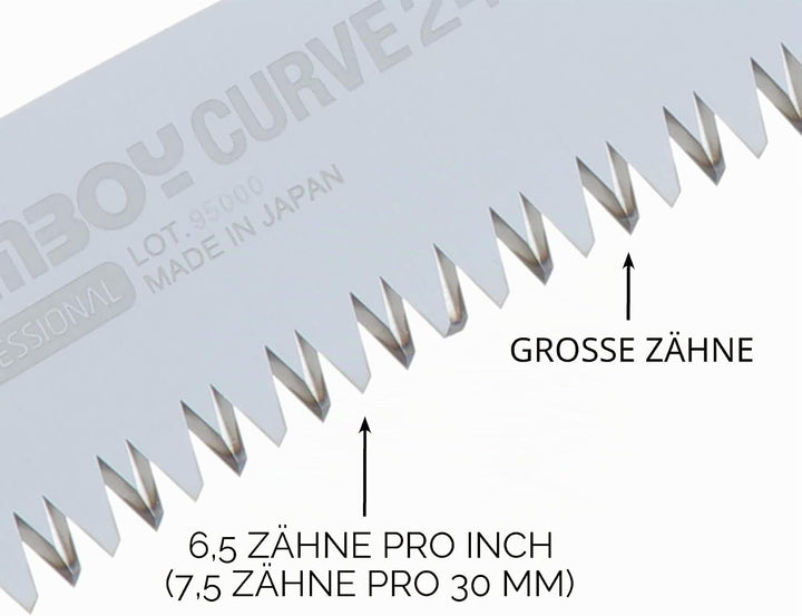 Silky Ersatzblatt für Silky Säge Gomboy Curve 240mm grob, mit gebogener Klinge 240mm Ersatzblatt, 24