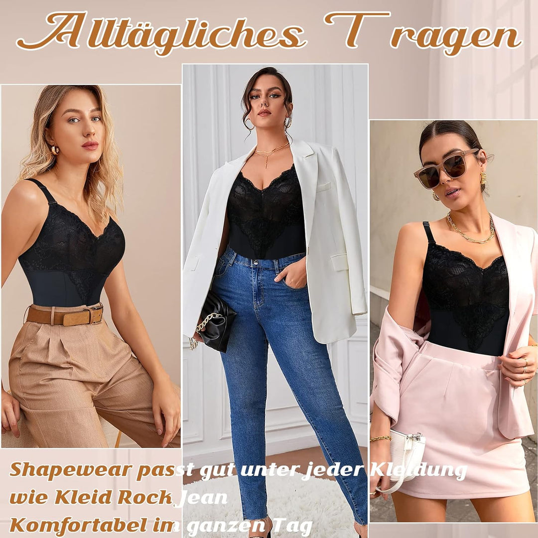 YARRCO Shapewear Damen Bauchweg Body Shaper Miederslip Shaping Bodysuits Leicht Figurformende Unterw