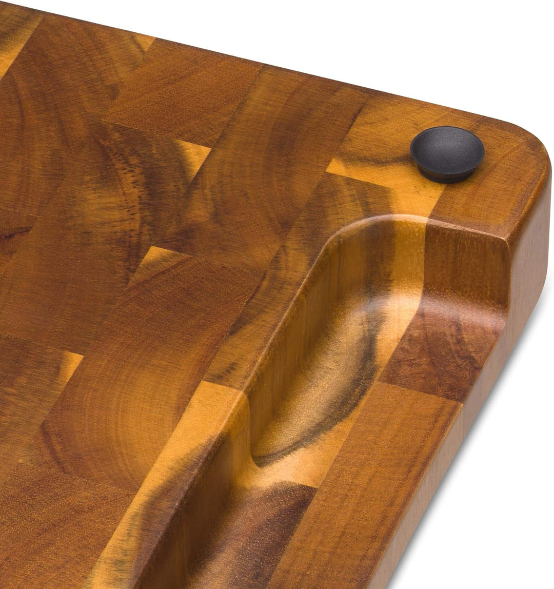 WMF Schneidebrett XL 40 x 32 x 4 cm, Holz, Akazienholz, klingenschonend, grosse Arbeitsfläche, Stirn