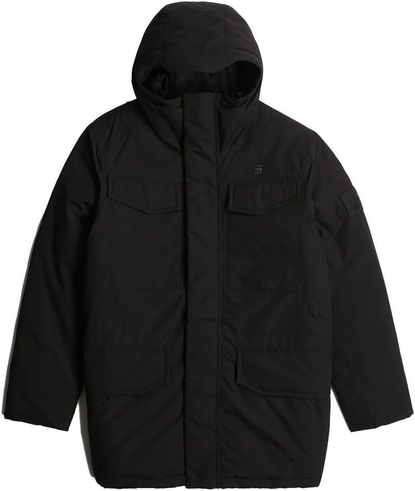G-STAR Herren Vodan Padded Hooded Parka XS Schwarz (dk black D25381-D419-6484), XS Schwarz (dk black