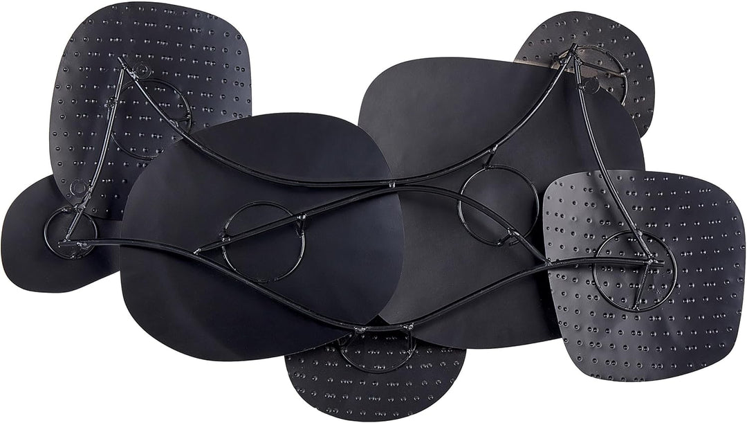 Wanddekoration geometrisch Metall schwarz / gold einteilig handgemacht Hafnium