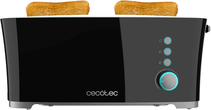 Cecotec Toaster Toast&Taste Extra Double B, 1350W Leistung, Doppelter Langer Schlitz für 2 Toasts, A