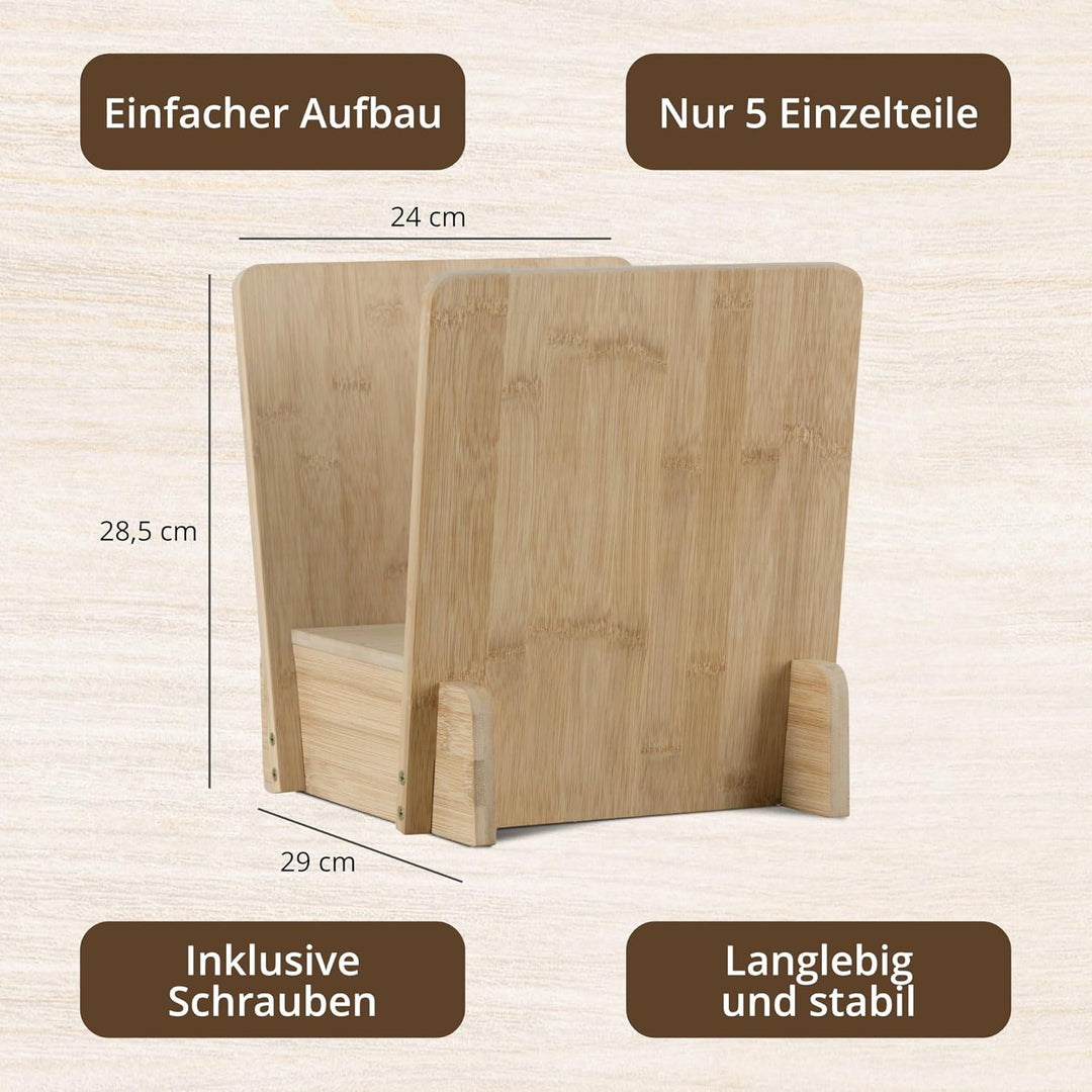 Stagecaptain LPSB-40 Bambus LP-Ständer Regal - Aufbewahrungs-Box für Vinyl-Schallplatten und mehr -