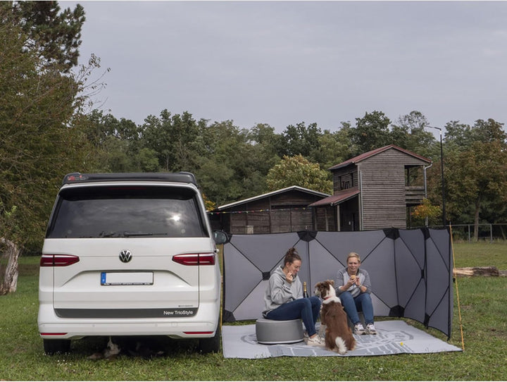 Reimo Camping Windschutz Sichtschutz Smögen 500x125cm Blickschutz für Strand, Garten