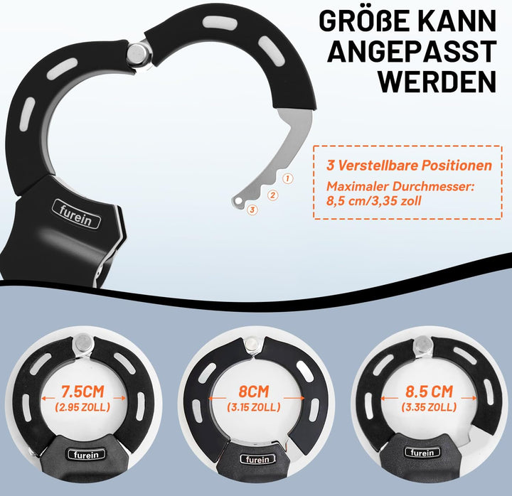 Schloss für E Scooter,Handschellenschloss,Schloss für E Scooter Roller mit Schlüssel,Silikonschutz G
