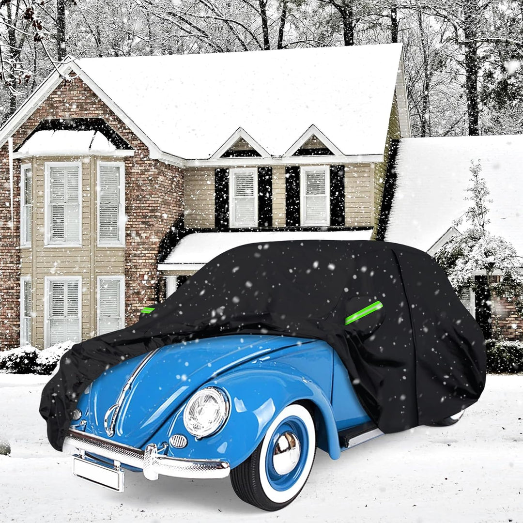 Autoabdeckung Vollgarage Ersatz für VW Beetle 1960-1980, Allwetter Reflektierende Autoabdeckung mit