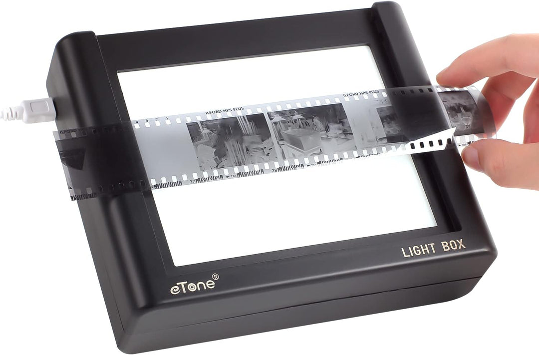 eTone LED Film Diabetrachter Film-Betrachter Light Box mit 10-fache Lupe