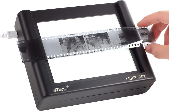 eTone LED Film Diabetrachter Film-Betrachter Light Box mit 10-fache Lupe