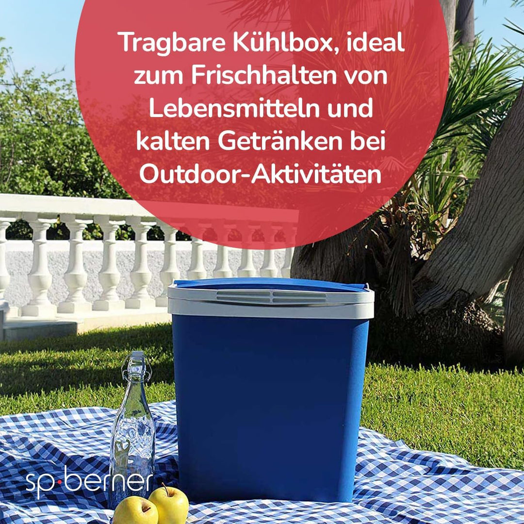 SP Berner – Kühlbox Campos 24 l – Robuste Kühlbox aus Kunststoff für unterwegs – Ergonomischer Griff