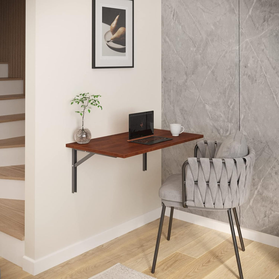 AKKE Klapptisch Wandklapptisch Esstisch - Klappbar Faltbar Platzsparend - Rechteckig - 120cm x 60cm