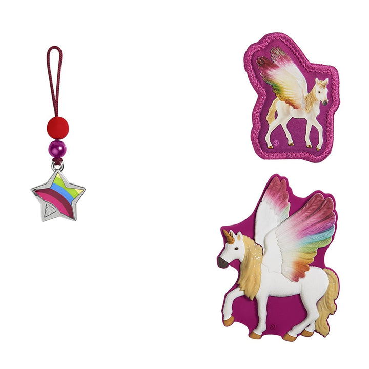 Step by Step Magic MAGS Schleich bayala® Regenbogeneinhorn, rosa, 3-TLG, 2 Magnet-Applikationen & 1