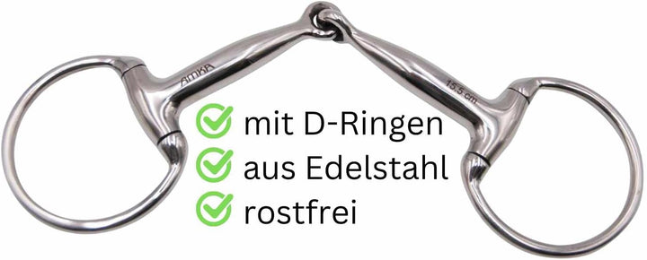 AMKA Olivenkopftrense Edelstahl massiv Stärke 16 mm Ringe 65 mm Grössen von 11,5 bis 17,5 cm 14,5, 1