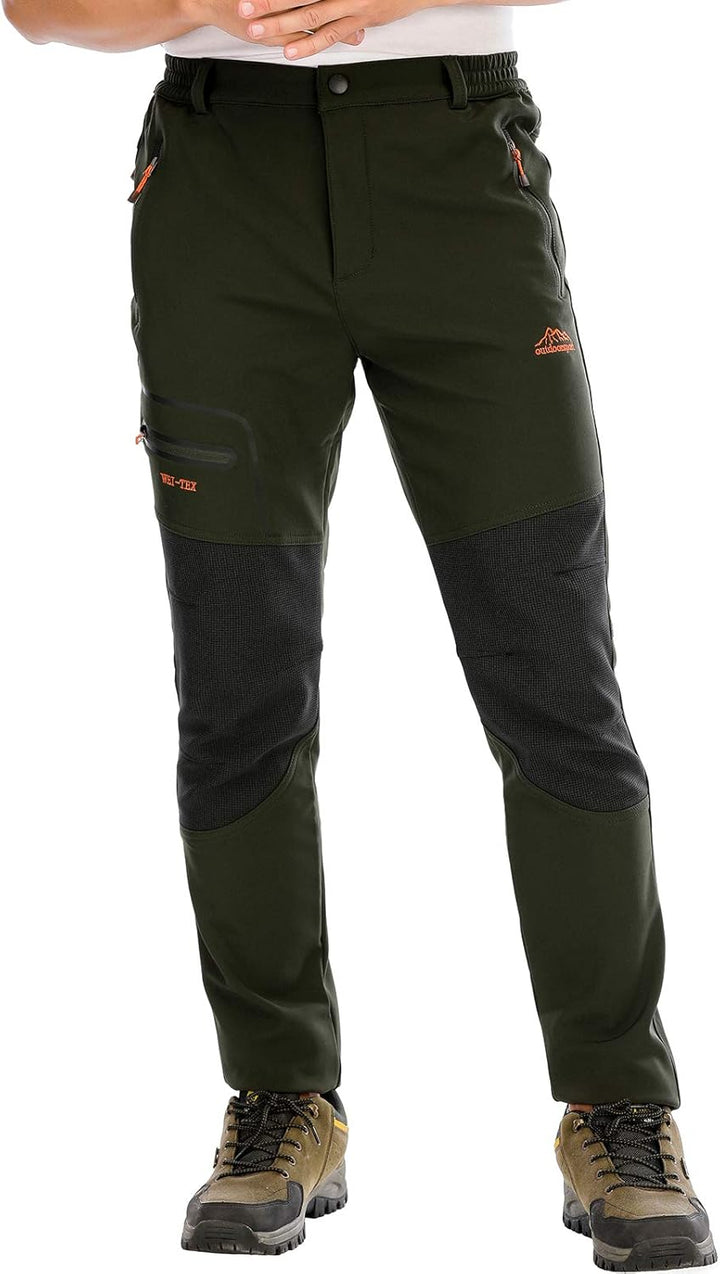 DAFENP Skihose, Wanderhose, Herren, wasserdicht, Arbeitshose, Winter, Berghose, Softshell, warm, gef