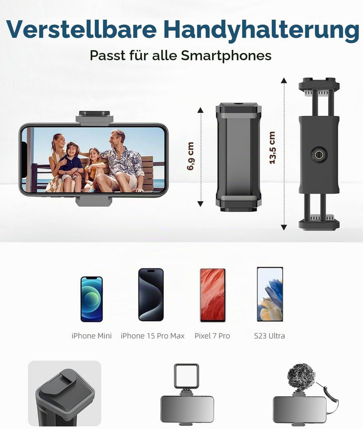 UBeesize Mini Stativ für Action Camera, RS-21 Tragbar Reise Vlog Stativ Ständer, Mini Selfie Stick S