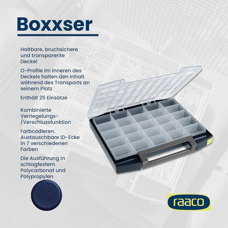 raaco Sortimentskoffer boxxser 55 5 x 10-25 , blau, 134873