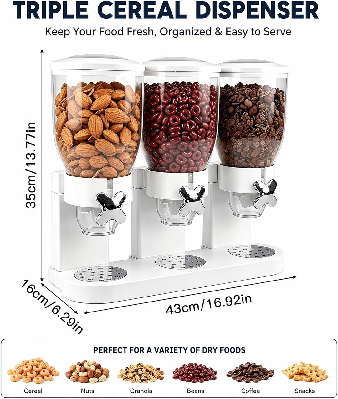 Cereal Dispenser Countertop 2L (A Triple 6L), A Triple 6l