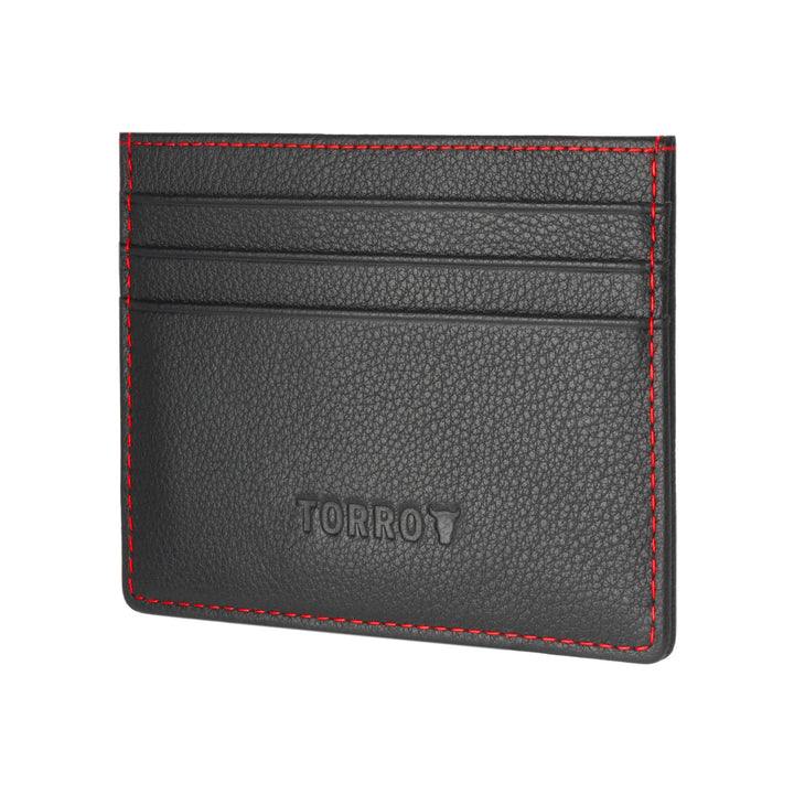 TORRO Kartenhalter- Kreditkartenhalter aus echtem Leder, Slim Wallet, kompatibel mit kontaktlosen Tr