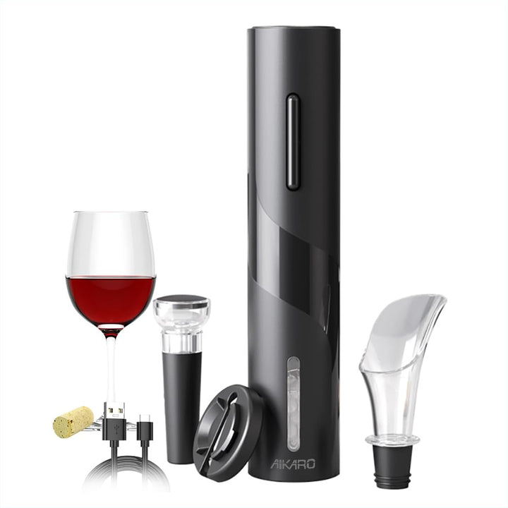 AIKARO Elektrischer Korkenzieher Wein öffner Weinflaschenöffner Automatischer Flaschenöffner, Wieder