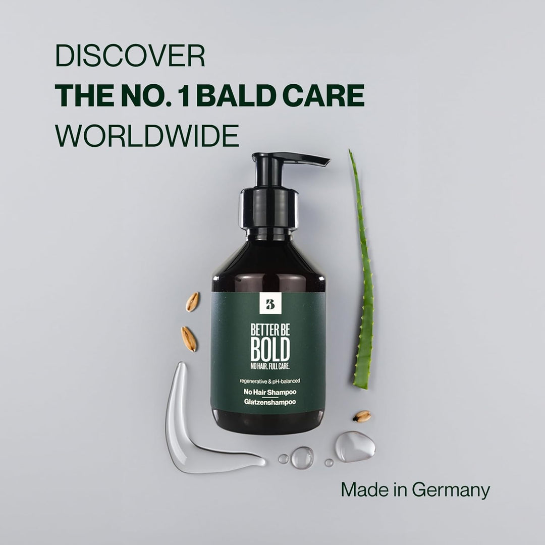 BETTER BE BOLD Pflegendes Glatzenshampoo (0-6mm) | Reinigt effektiv | pH-balanced | Feuchtigkeitsspe