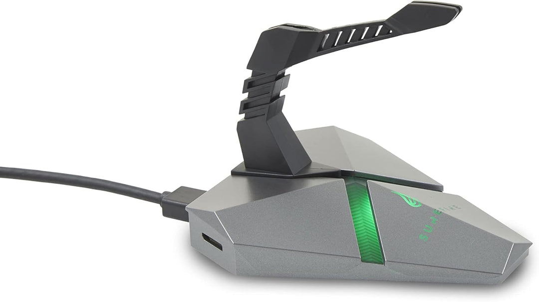 SureFire Axis Gaming Hub - Maus Bungee RGB mit 3x USB 3.2 Gen 1 Anschl├╝ssen, Mauskabelhalter, micro
