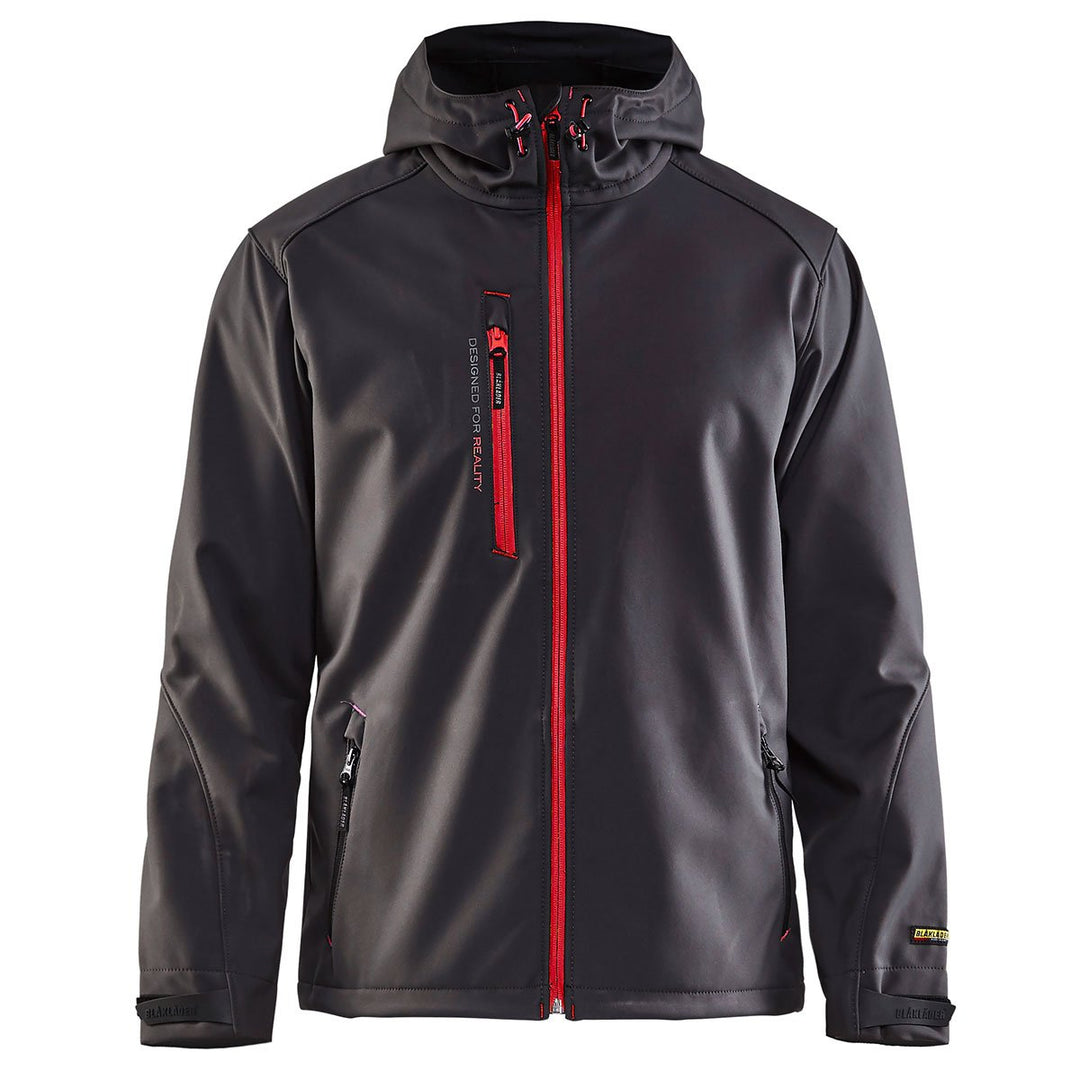 Softshelljacke"4949" mit Kapuze - BLAKLÄDER L dunkelgrau/grau, L dunkelgrau/grau