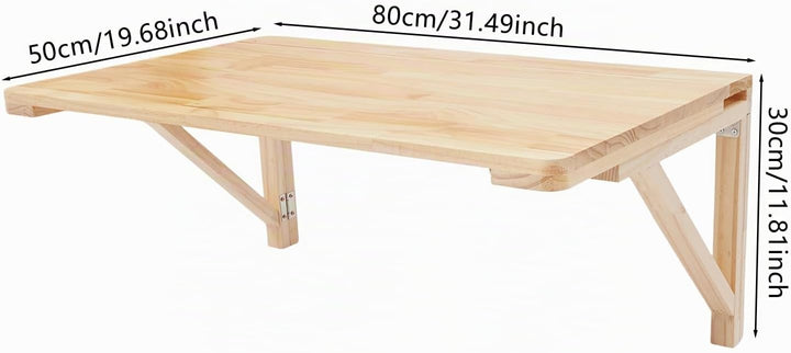 Wandmontierter Klapptisch Aus Massivholz, Klapptisch Wandtisch, Wandklapptisch, Kleiner Wandtisch fü