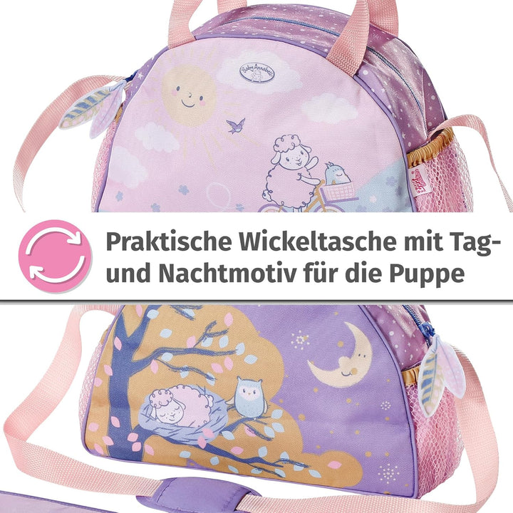 Baby Annabell Borsa fasciatoio DOLL, Puppenwickeltasche, Wickeltasche mit Wickelunterlage, Windel un