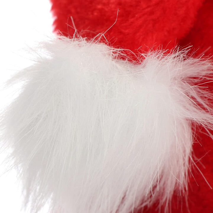 com-four® 12x Nikolausmütze aus Plüsch mit Bommel – X-Mas Weihnachtsmütze für Weihnachten und Nikola