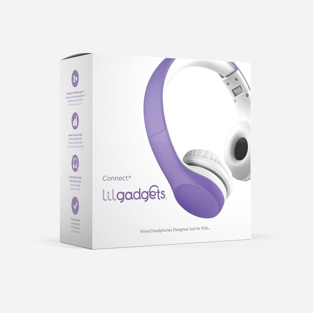 LilGadgets Connect+ Kinderkopfhörer mit Kabel, mit Mikrofon, Lautstärkebegrenzung für sicheres Hören