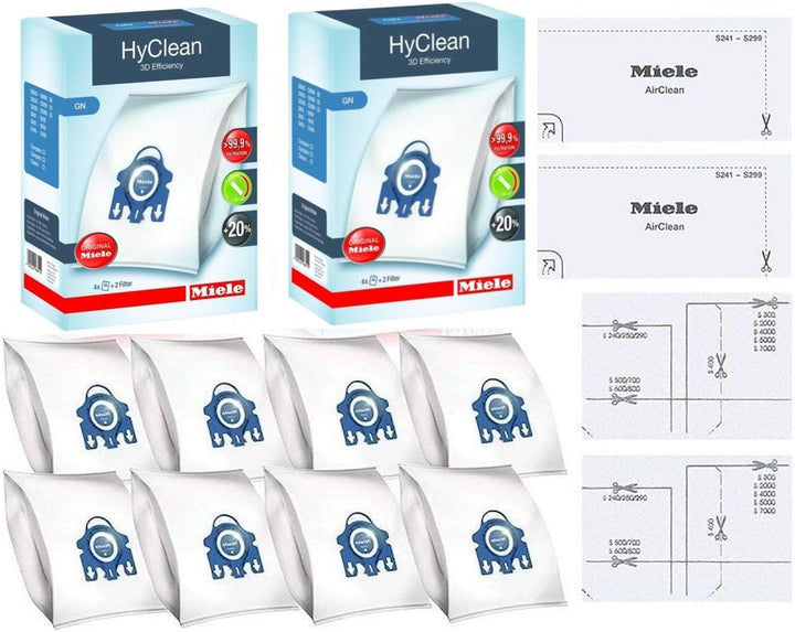 2 X Miele GN HyClean 3D Effizienz Staubbeutel für Klassisch, Complete, S2000, S5000, und S8000 Serie