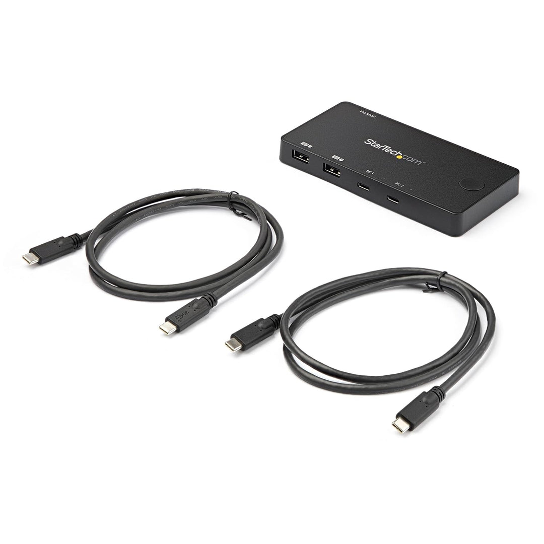 StarTech.com 2-Port USB-C KVM Switch (4K 60Hz HDMI, 3840x2160, Kompakter Dual-Port UHD Mini KVM Swit