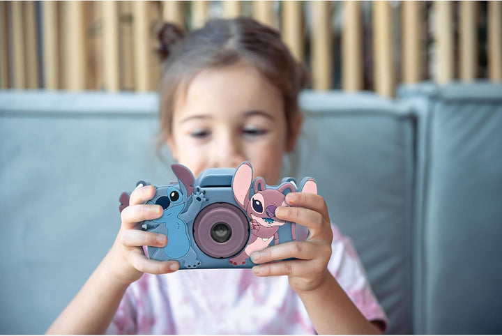 Lexibook, Disney Stitch, 4-in-1 Kamera für Kinder mit Schutz, Foto-, Video-, MP3- und Spielfunktione