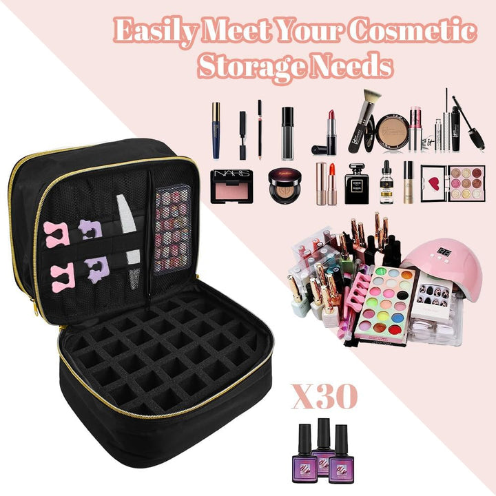 Nagellack Aufbewahrung Tasche Doppelschicht Nagellacktasche Schwarz Nagel Taschen Nagellack Organize