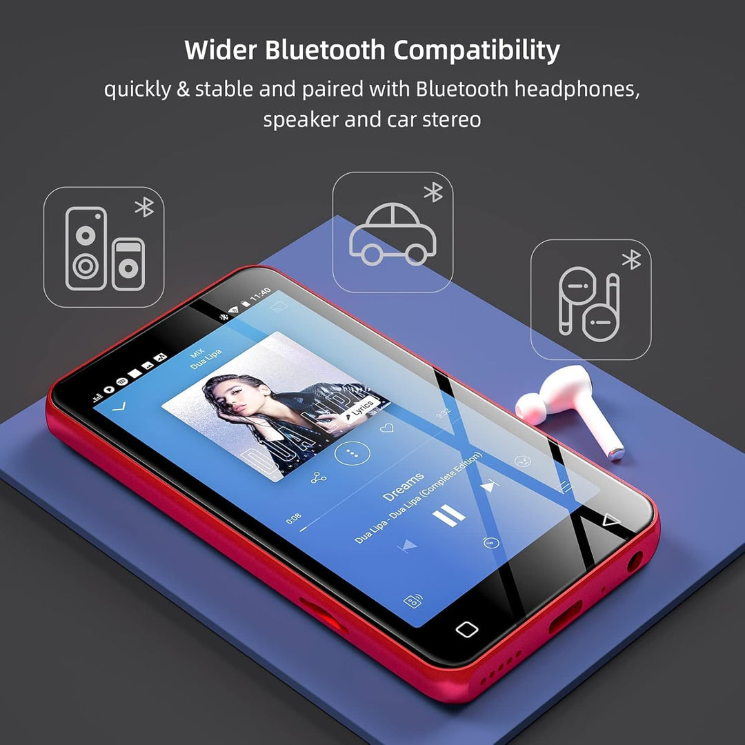 innioasis 16 GB MP3-Player mit Bluetooth und WLAN, MP3-Player, Apple Music, 4 Zoll Touchscreen, Andr