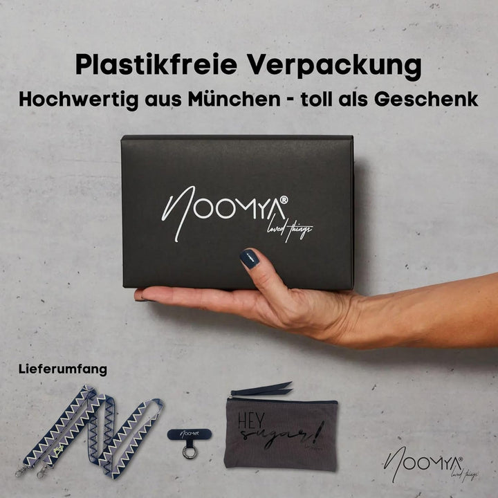 NOOMYA breite Handykette – Handyband universal zum Umhängen mit Adapter, Handy Band verstellbar & ab