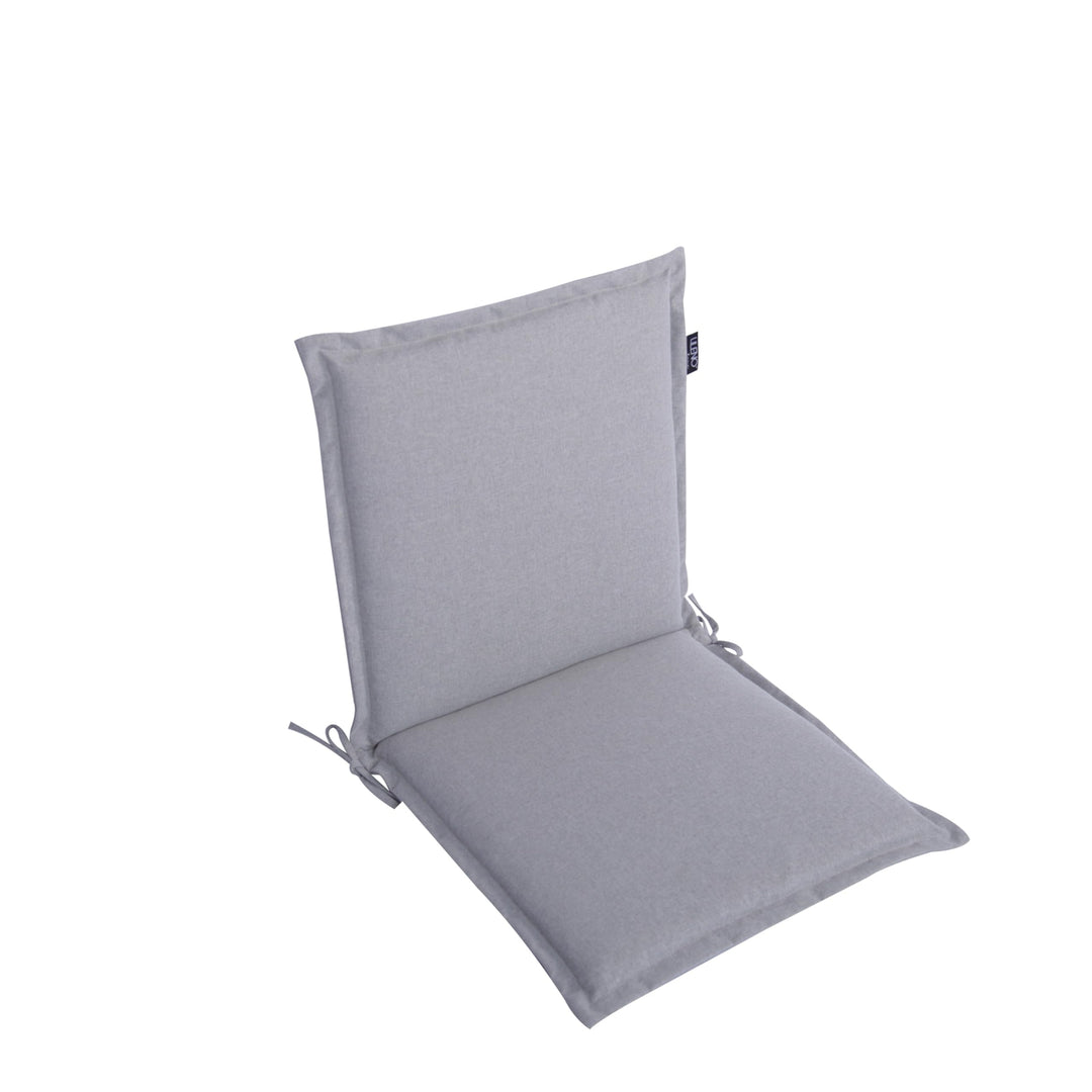 LILENO HOME Gartenstuhl Auflagen als [1er Set - Niedriglehner] in Silber - Bequeme Liegen als Sitzau