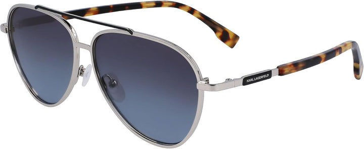 KARL LAGERFELD Herren Sunglasses, Silver Shiny