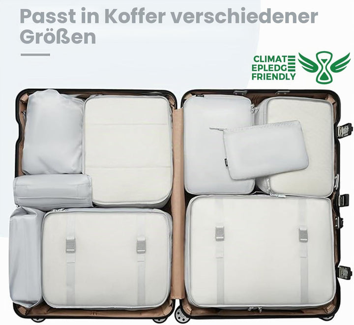 BAGAIL 10er-Set Packwürfel in verschiedenen Grössen Packorganizer für Reisezubehör Handgepäck Koffer