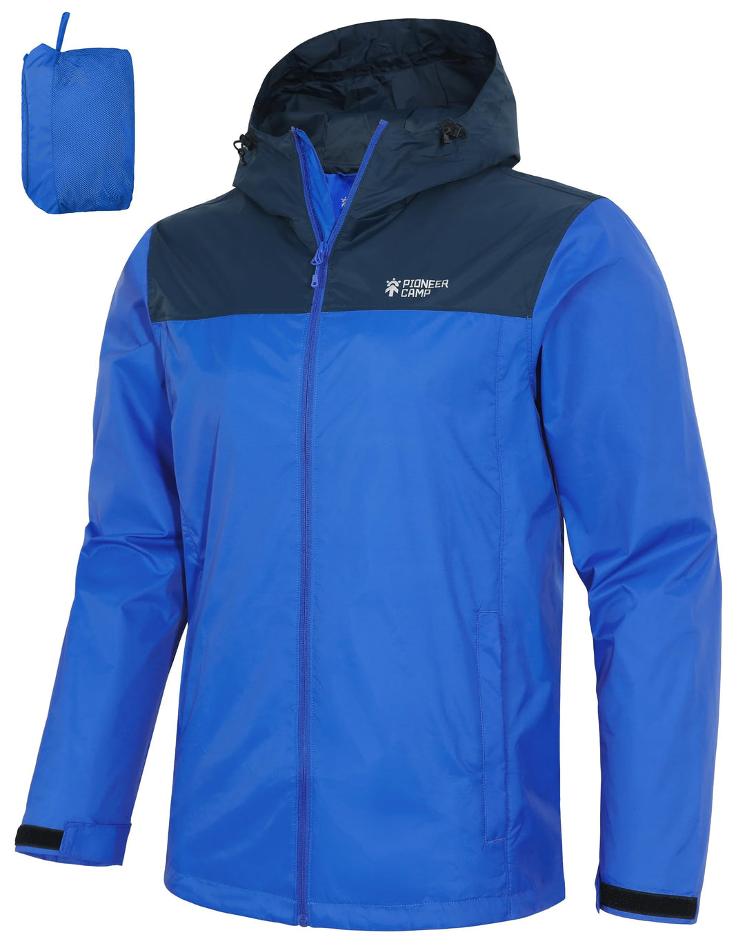 Pioneer Camp Herren Regenjacke Wasserdicht Atmungsaktiv Leichte Winddicht Windbreaker Packbare Outdo