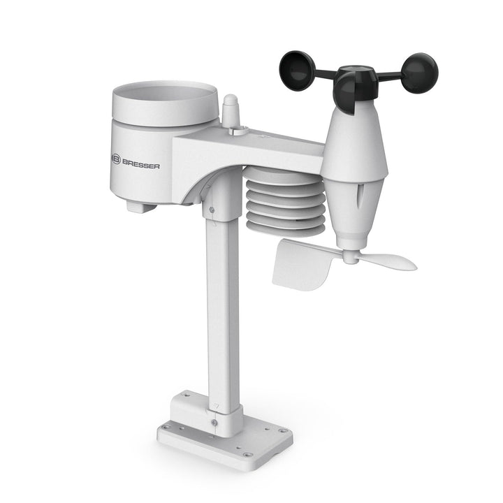 Bresser 5-in-1 Profi-Wetterstation mit Aussensensor, Wetterindex, Frostwarnung, Schwarz
