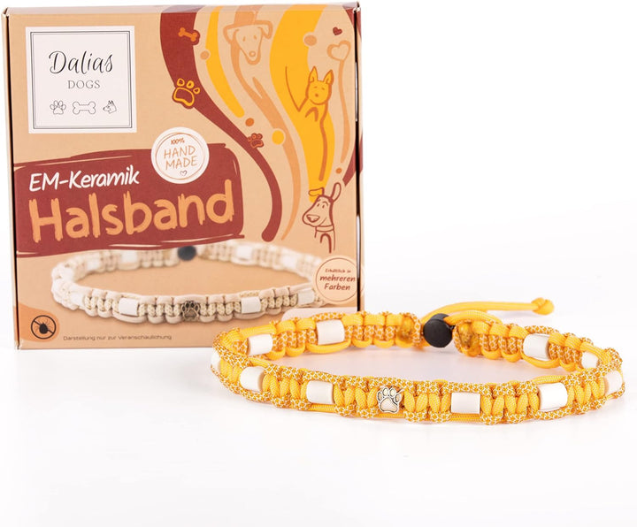 Dalias Dogs - Premium EM-Keramik Hundehalsband Katze Halsband Hund Schmuckhalsband Paracord (41-50 c