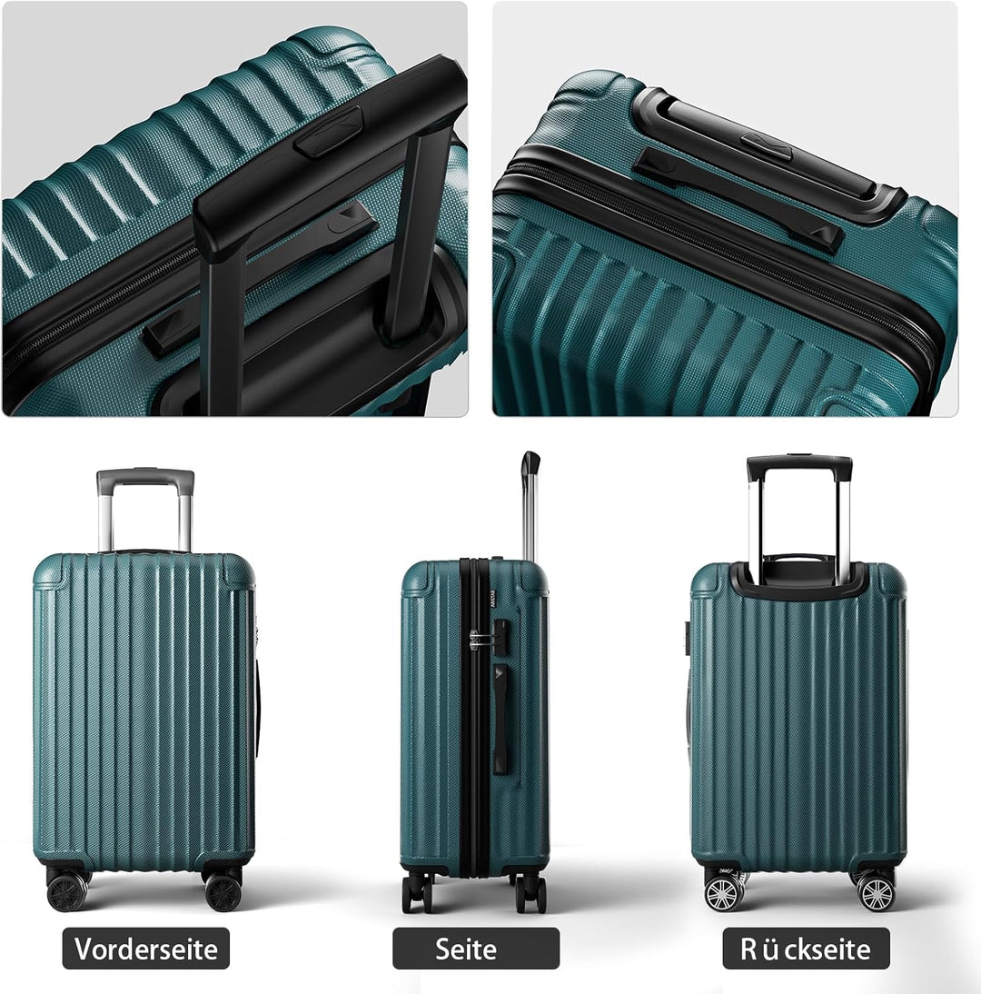 Voyager Hartschalen Reisekoffer gross 76x51x30cm, Handgepäck Koffer, Koffer &amp; Trolleys mit 4 Rollen,